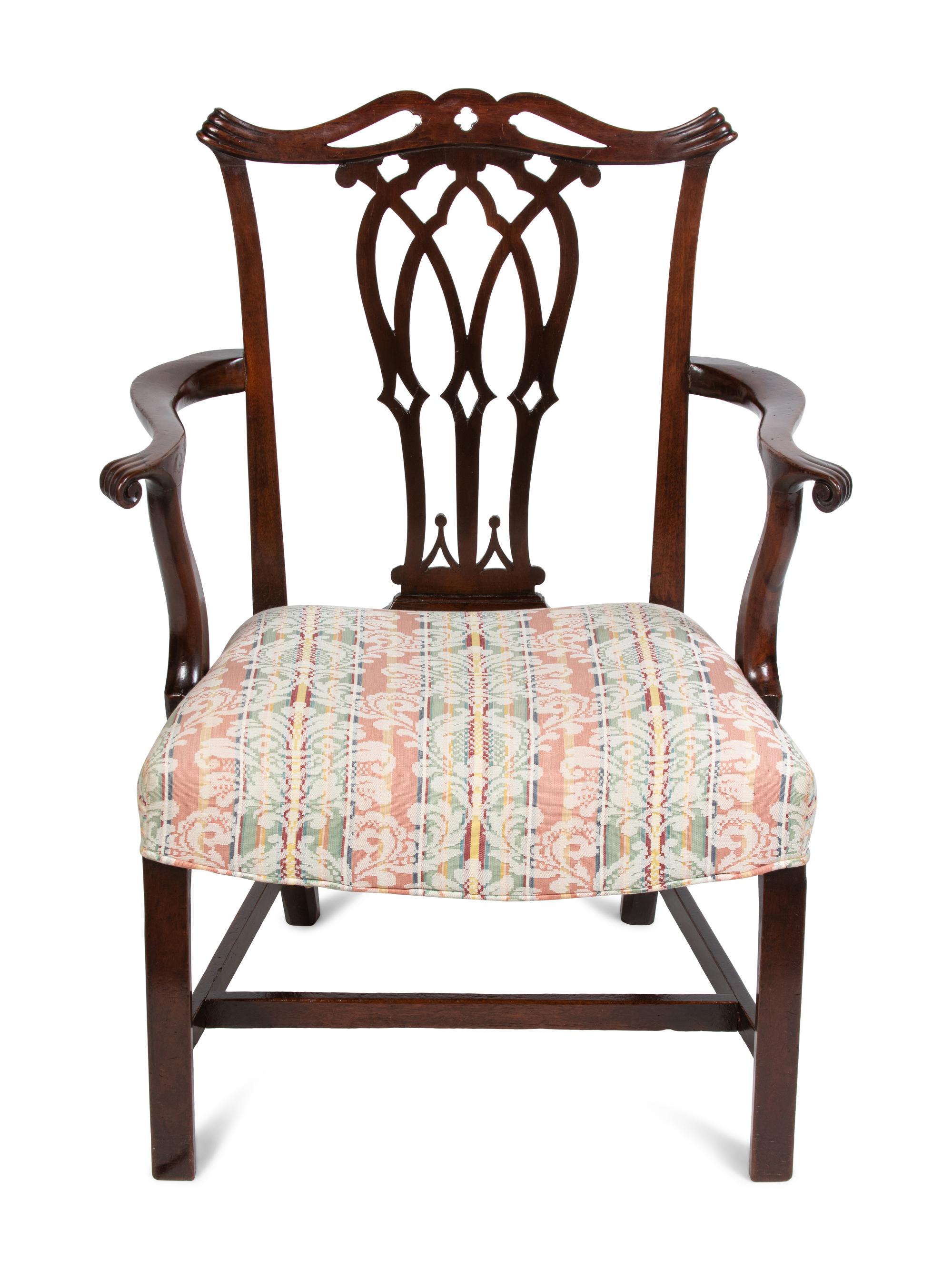A George III Style Mahogany Armchair