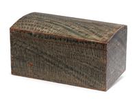 A Country Federal Blue Sponge Painted Pine Dome Top Box, 19th Century