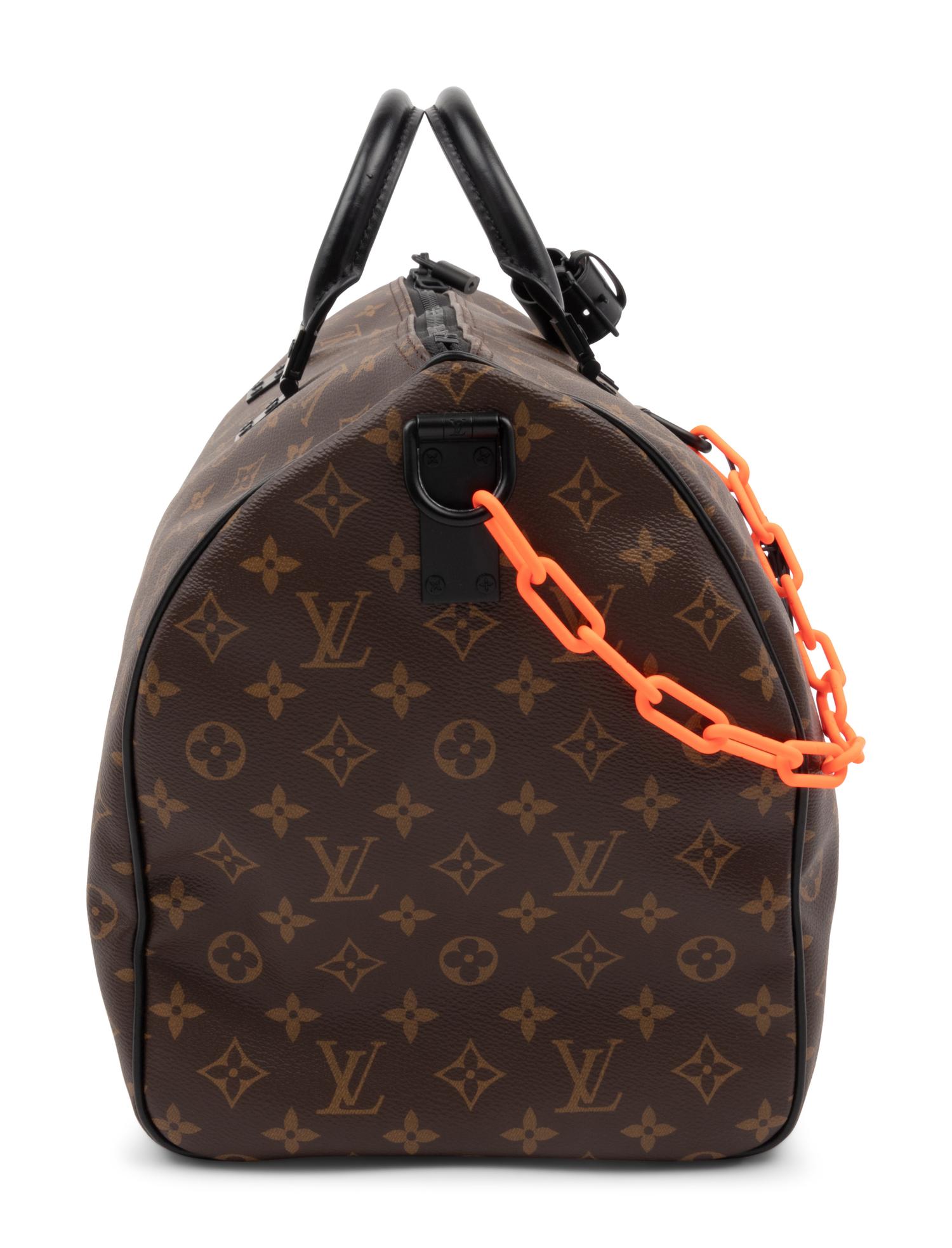 Louis Vuitton Keepall Bandoulière 50 in Monogram Coated Canvas, Solar Ray, Virgil Abloh, Spring Summer 2019