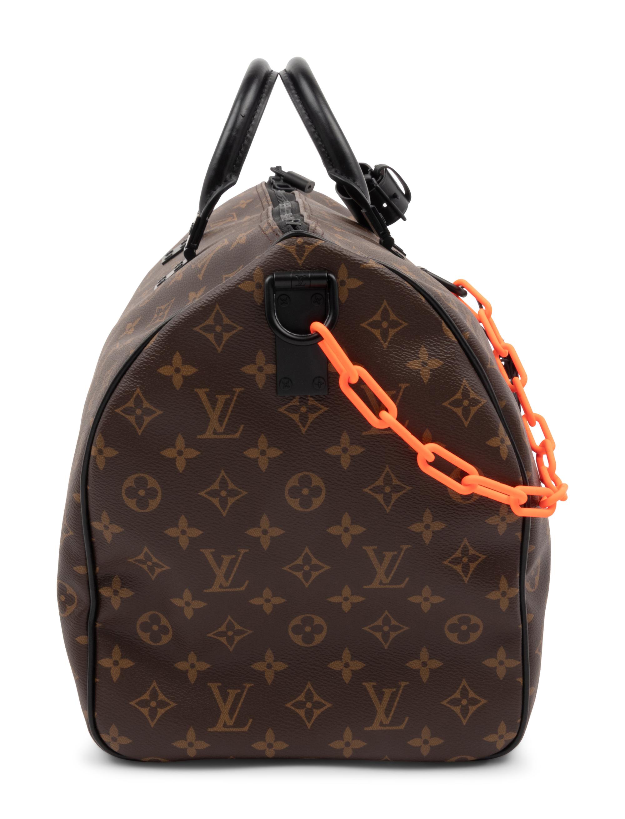 Louis Vuitton Keepall Bandoulière 50 in Monogram Coated Canvas, Solar Ray, Virgil Abloh, Spring Summer 2019
