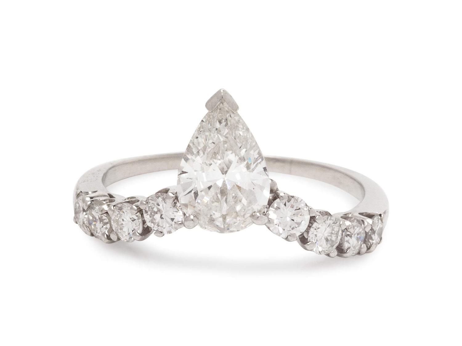 A Platinum and Diamond Ring,
