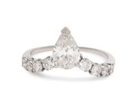 A Platinum and Diamond Ring,