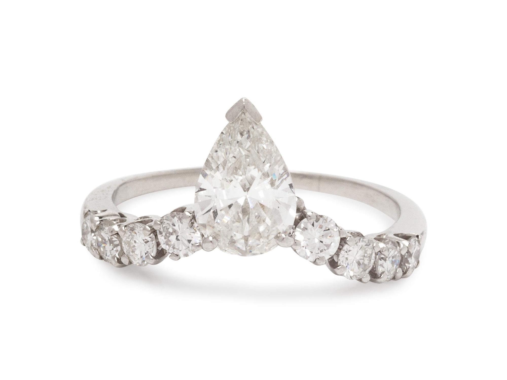 A Platinum and Diamond Ring,