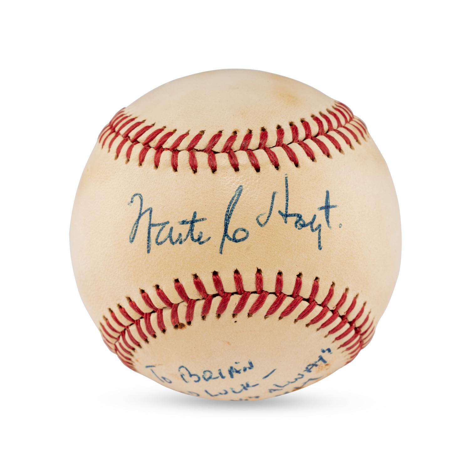 A Waite Hoyt Single Signed Autograph Baseball (Beckett Authentication Services Letter of Authenticity)