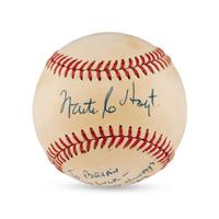 A Waite Hoyt Single Signed Autograph Baseball (Beckett Authentication Services Letter of Authenticity)