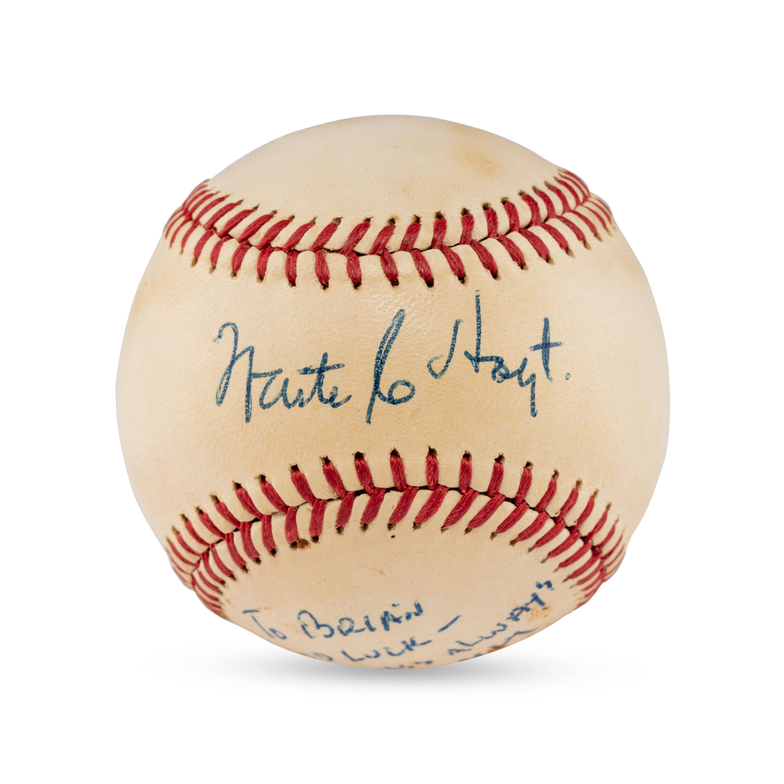 A Waite Hoyt Single Signed Autograph Baseball (Beckett Authentication Services Letter of Authenticity)