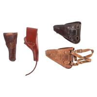 Lot of 16 Assorted WWII-era Military Holsters Including: German, Japanese, and U.S.