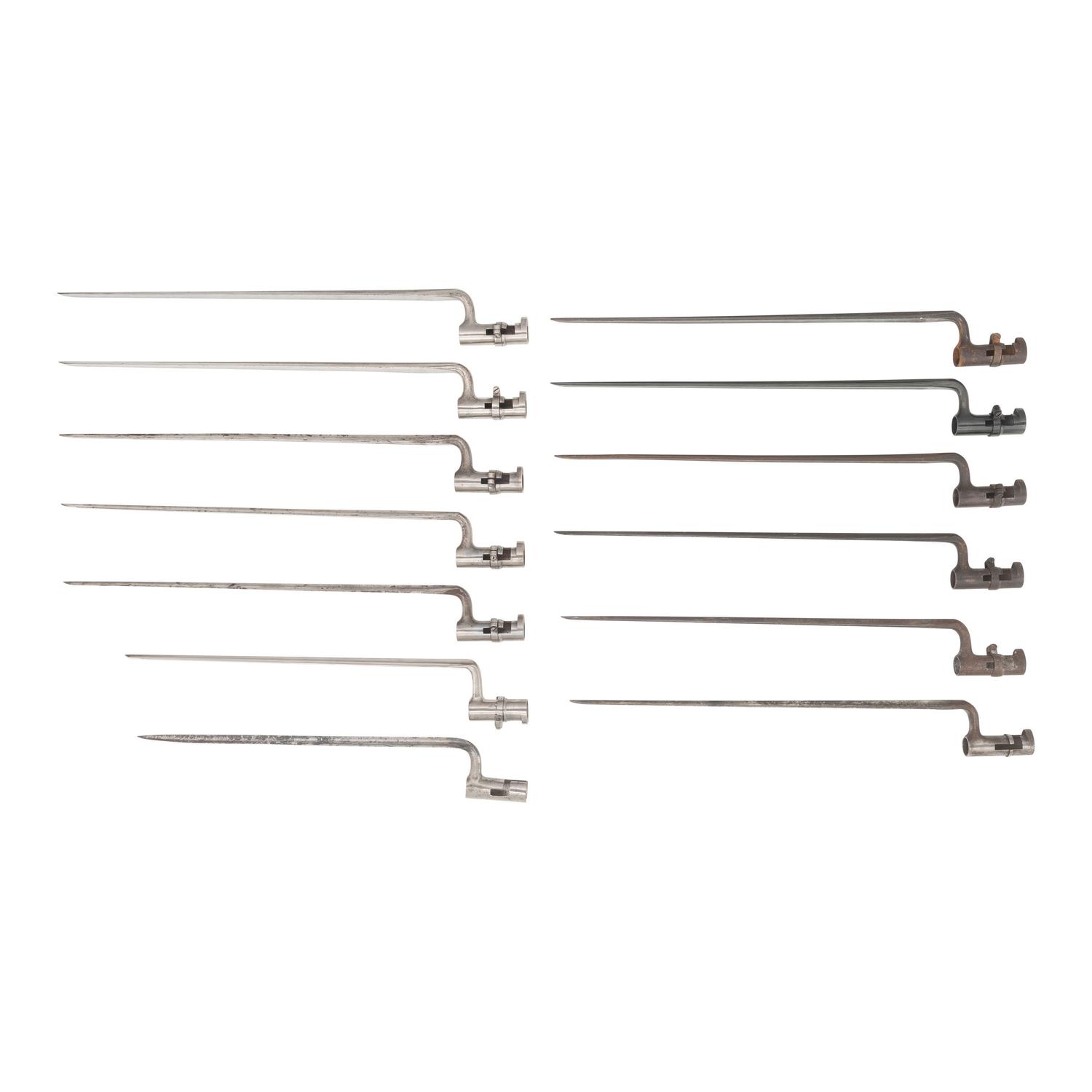 13 Socket Bayonets, Mostly US M1855 for .58 Caliber Rifle Muskets