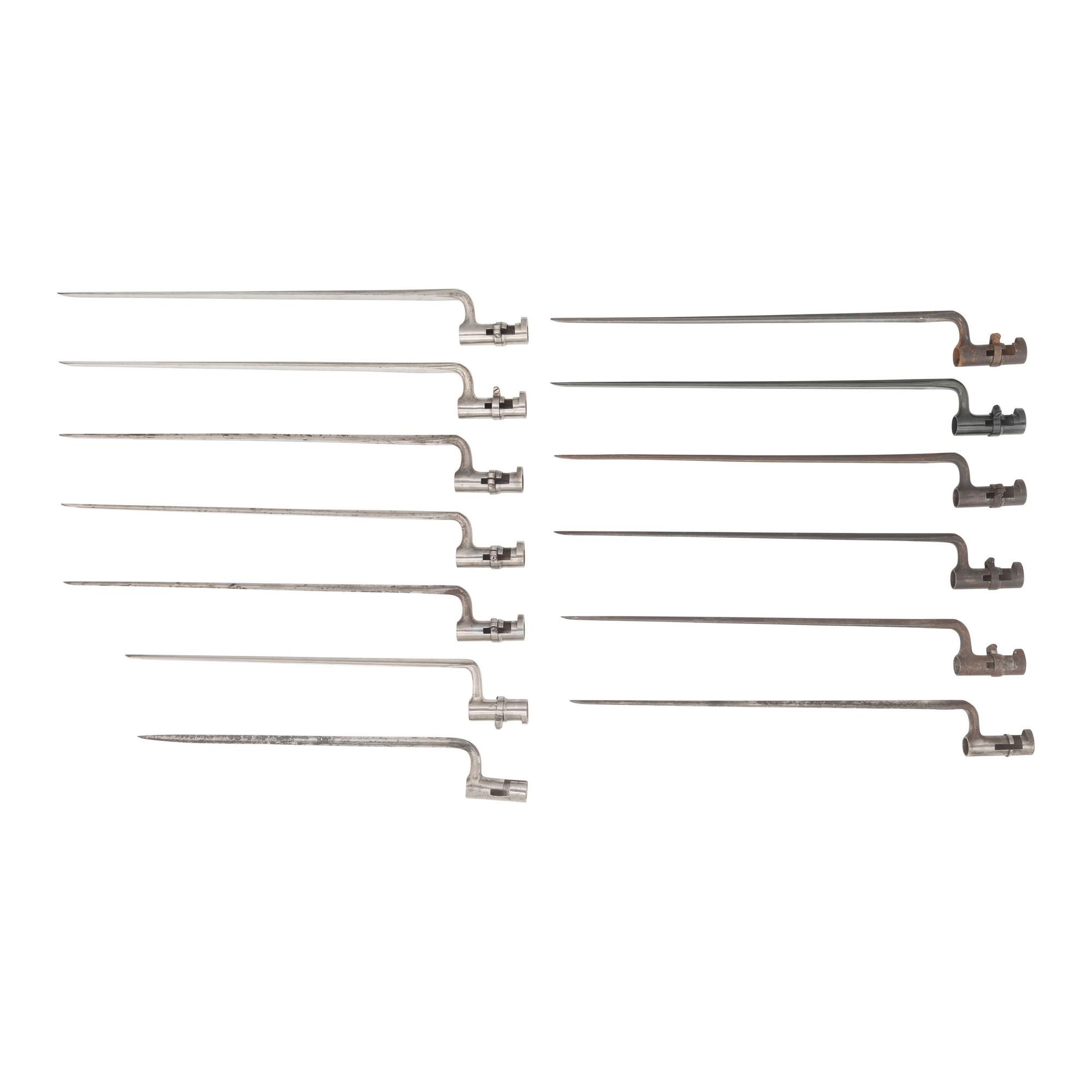 13 Socket Bayonets, Mostly US M1855 for .58 Caliber Rifle Muskets