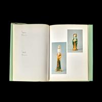 A very rare Chinese small sancai-glazed pottery figure of a woman and baby 珍罕仕女抱婴唐三彩 Tang dynasty ?