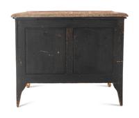 A George III Gilt Bronze Mounted Chinoiserie Painted Marble-Top Commode