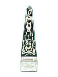 A Venetian Neoclassical Style Etched Glass Obelisk — 19TH/20TH CENTURY