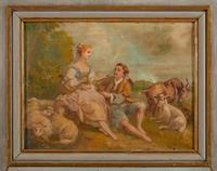 A Louis XVI Later-Painted Trumeau — LATE 18TH CENTURY