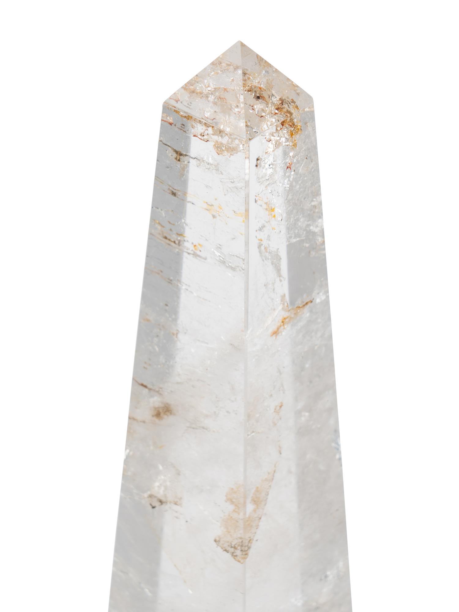 A Set of Four Rock Crystal Obelisks