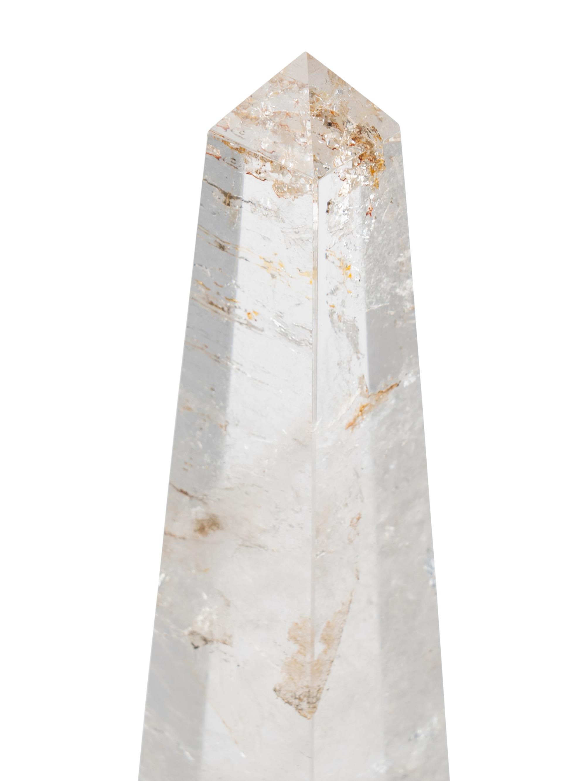 A Set of Four Rock Crystal Obelisks