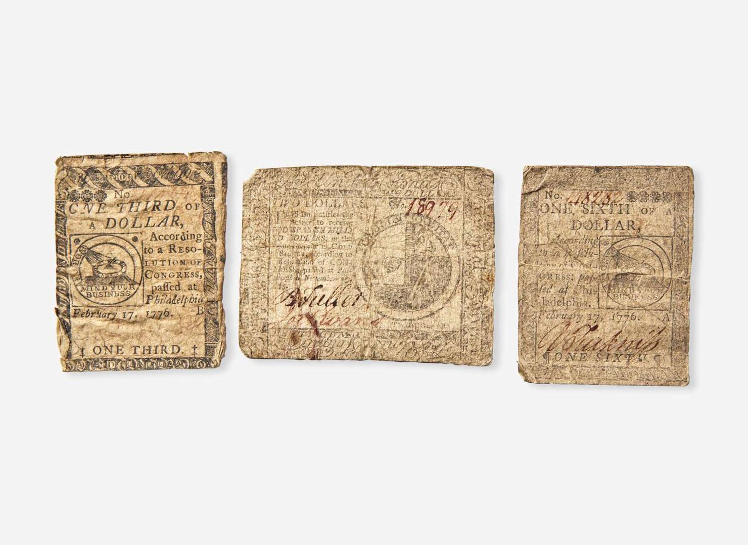 A tooled, dated and initialed leather pocketbook, belonging to Robert Morris, Sr. (1711-1750) and Robert Morris, Jr. (1734-1806), dated "1737"