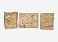 A tooled, dated and initialed leather pocketbook, belonging to Robert Morris, Sr. (1711-1750) and Robert Morris, Jr. (1734-1806), dated "1737"