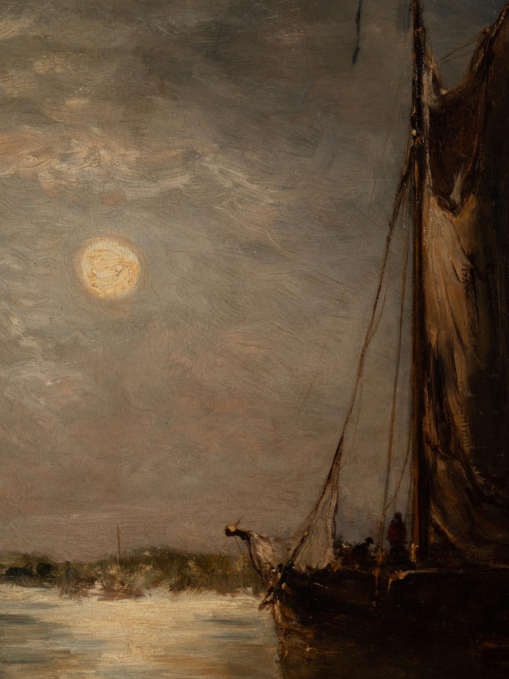Nocturnal Harbor Scene