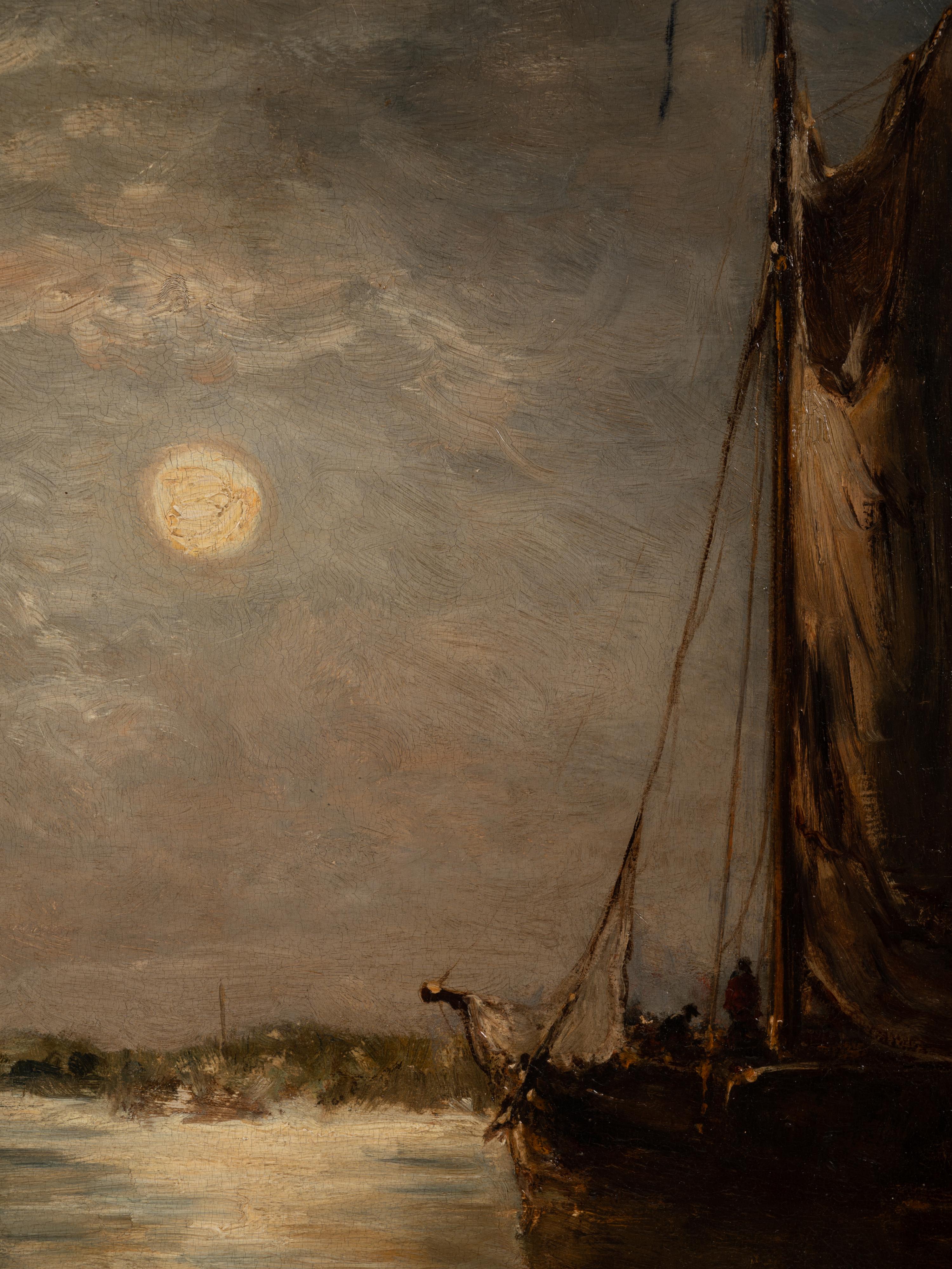 Nocturnal Harbor Scene