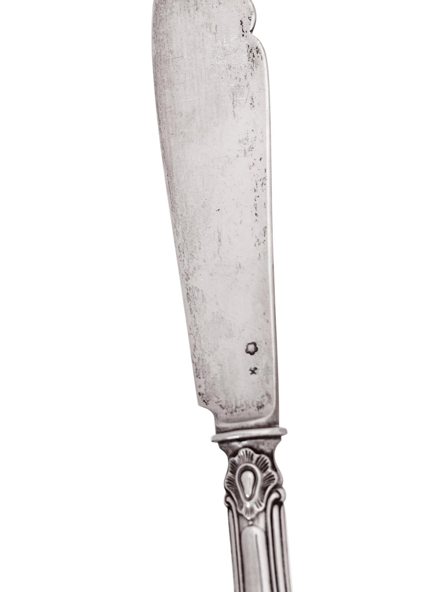 An Austrian Silver Fish Service