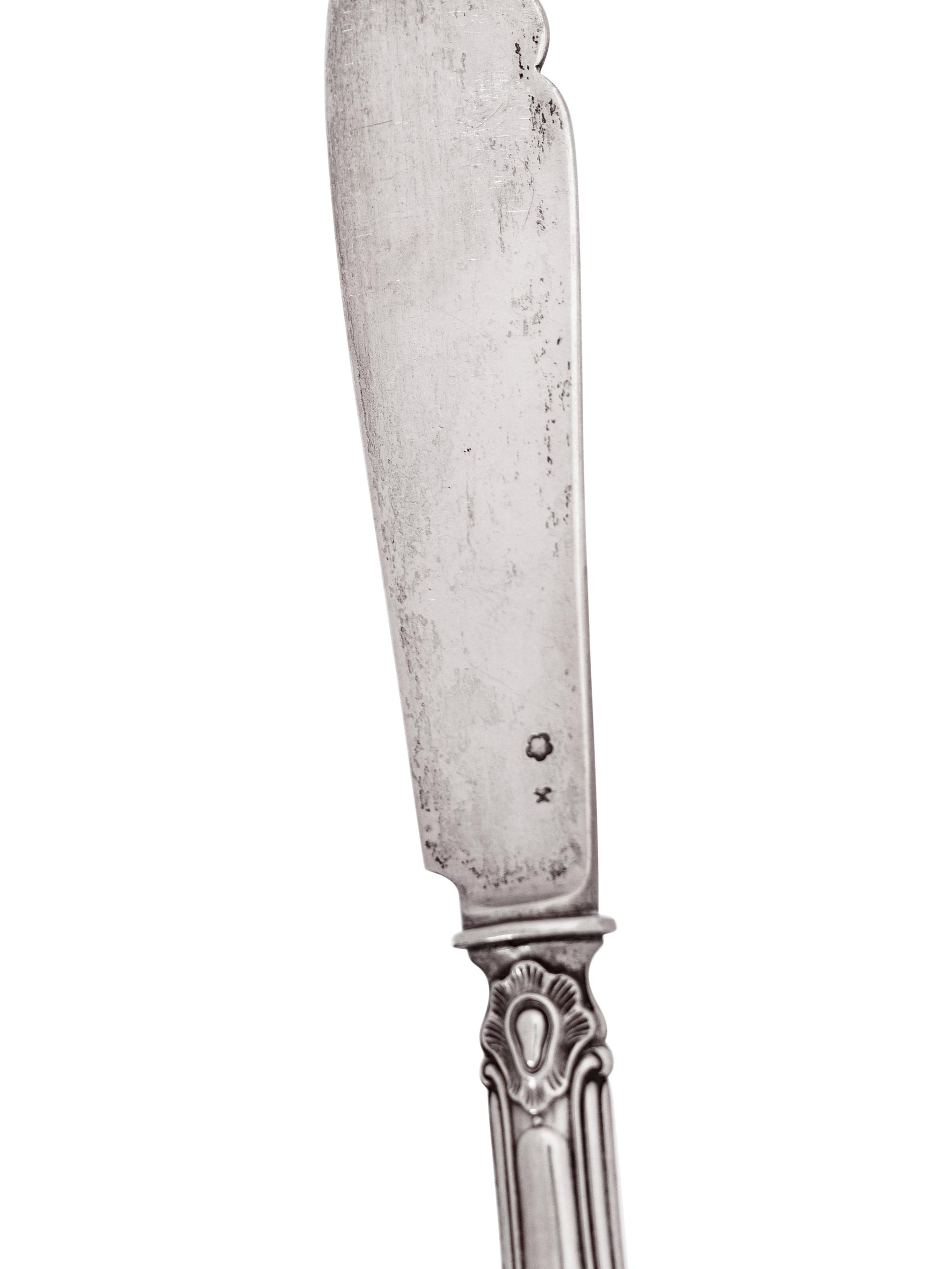 An Austrian Silver Fish Service