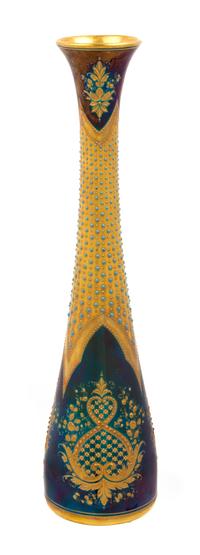 A Dresden Porcelain Vase Height 11 1/4 inches.