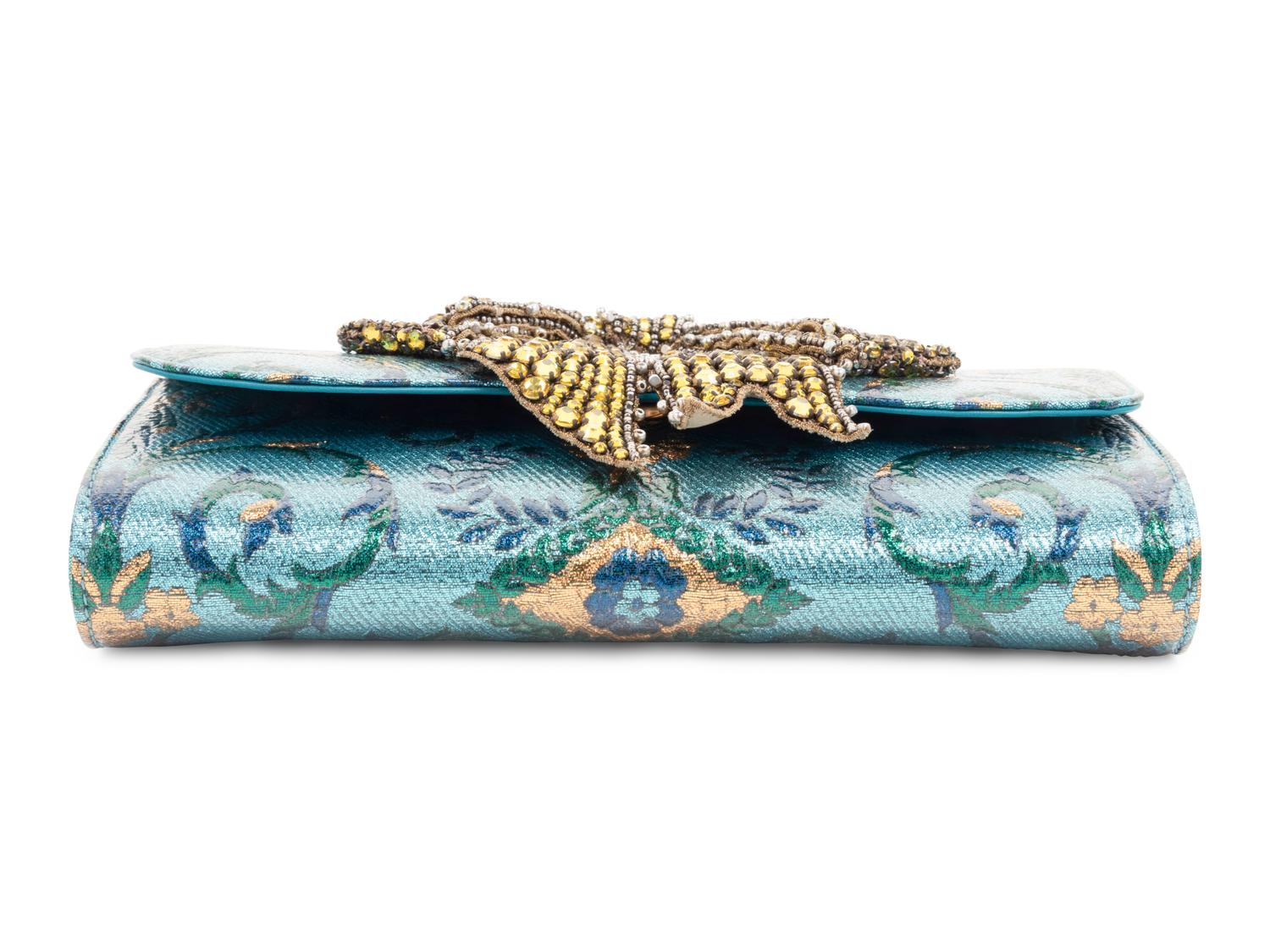 Gucci Brocade Broadway Clutch Bag with Bow