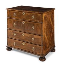 A William and Mary Walnut Chest of Drawers