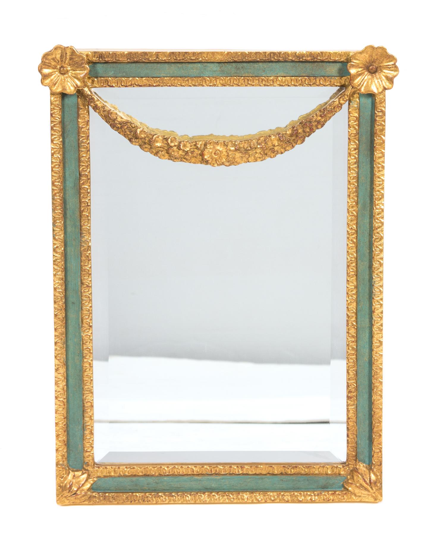 A Carver's Guild "Petite Festoon" Mirror Height 21 x width 16 inches. — 20TH CENTURY