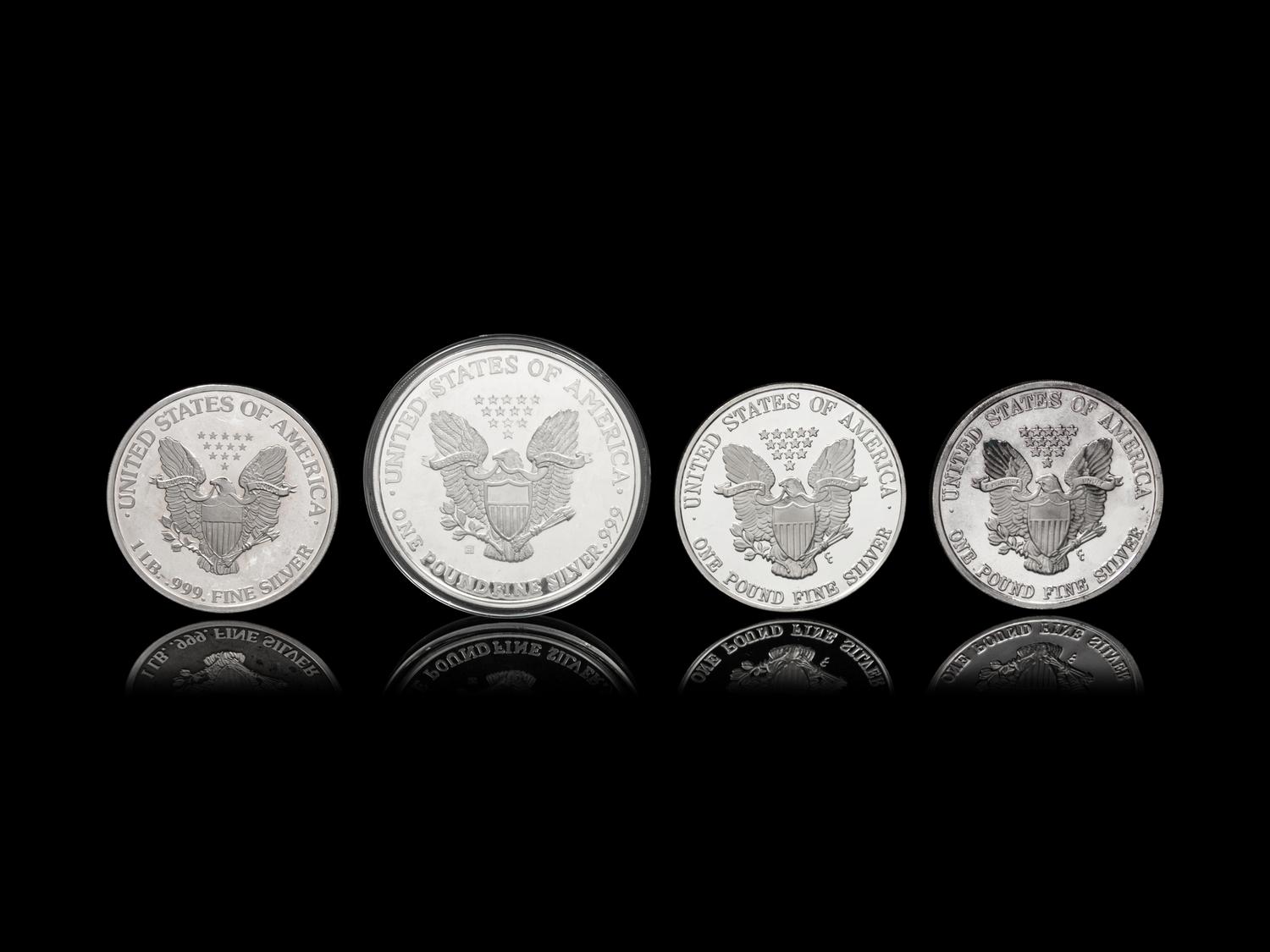 [PRIVATE ISSUE] Four 1-Pound Silver Rounds