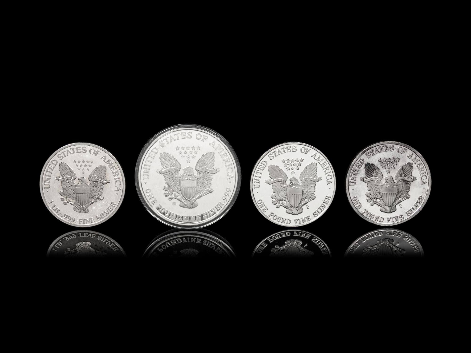 [PRIVATE ISSUE] Four 1-Pound Silver Rounds