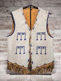 Sioux Beaded Buffalo Hide Vest