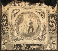 Four Chinese Painted Textile 'Wedding' Panels