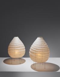 Pair of Akari Light Sculptures, model 22N Ozeki & Co., Ltd., USA/Japan