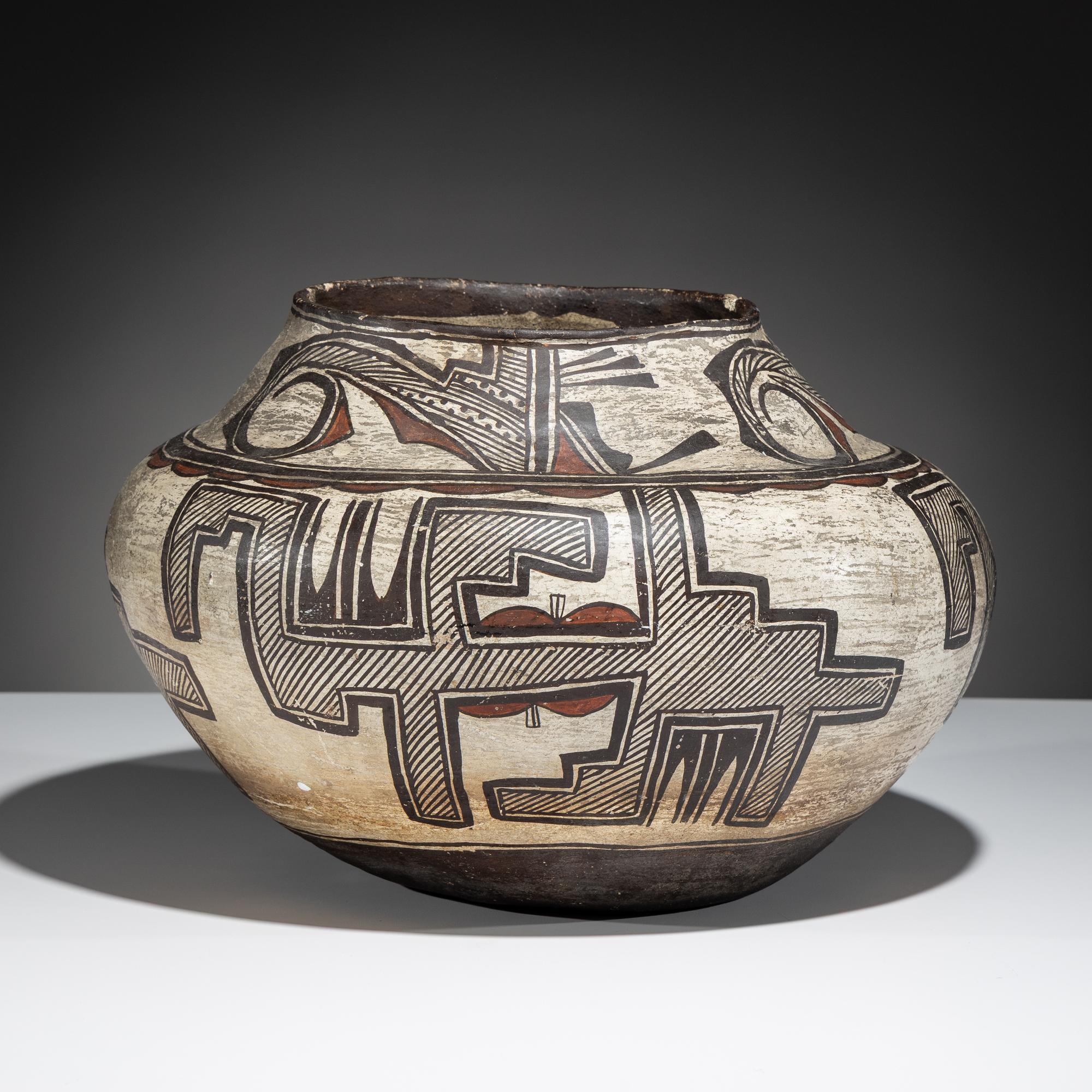 Zuni Polychrome Pottery Olla