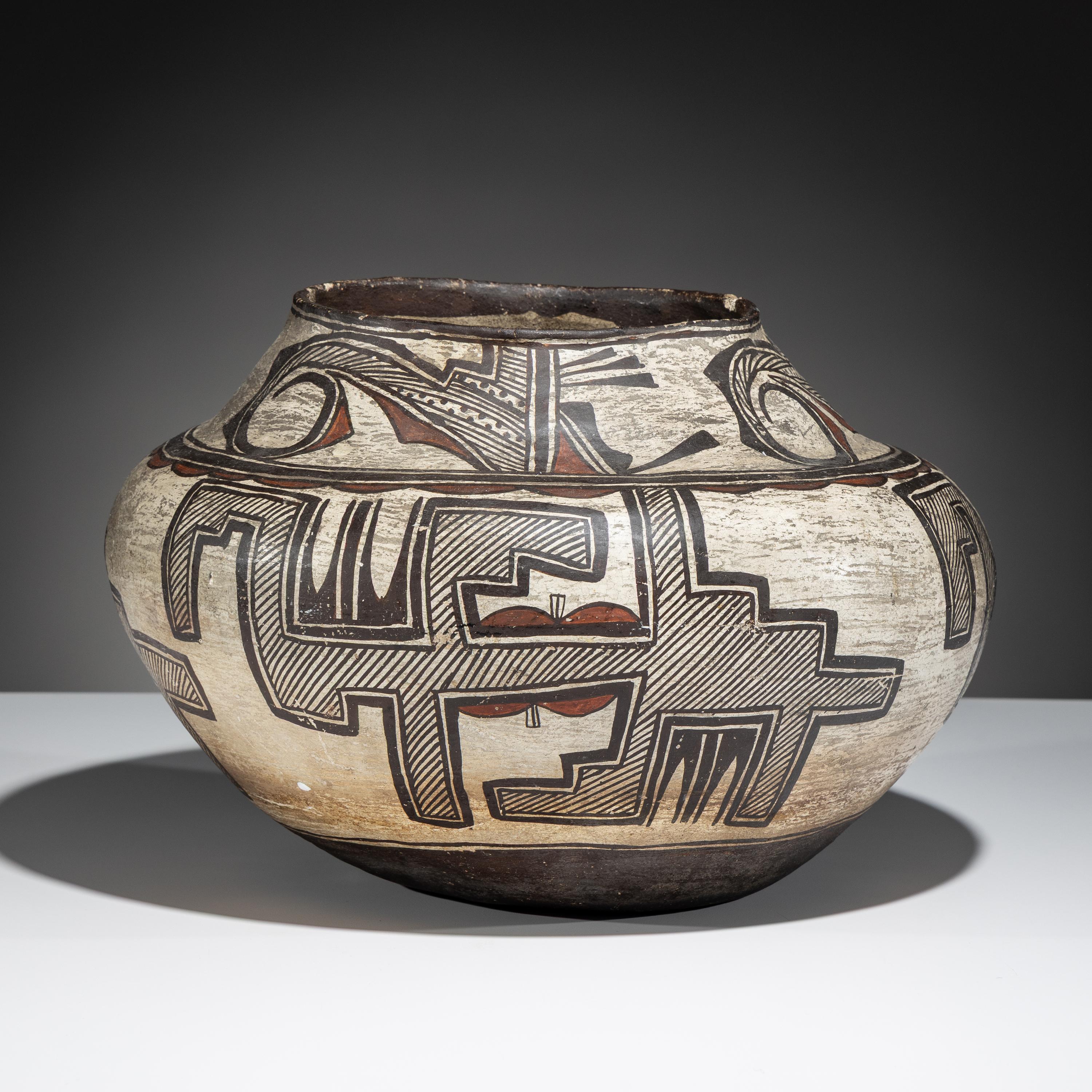 Zuni Polychrome Pottery Olla