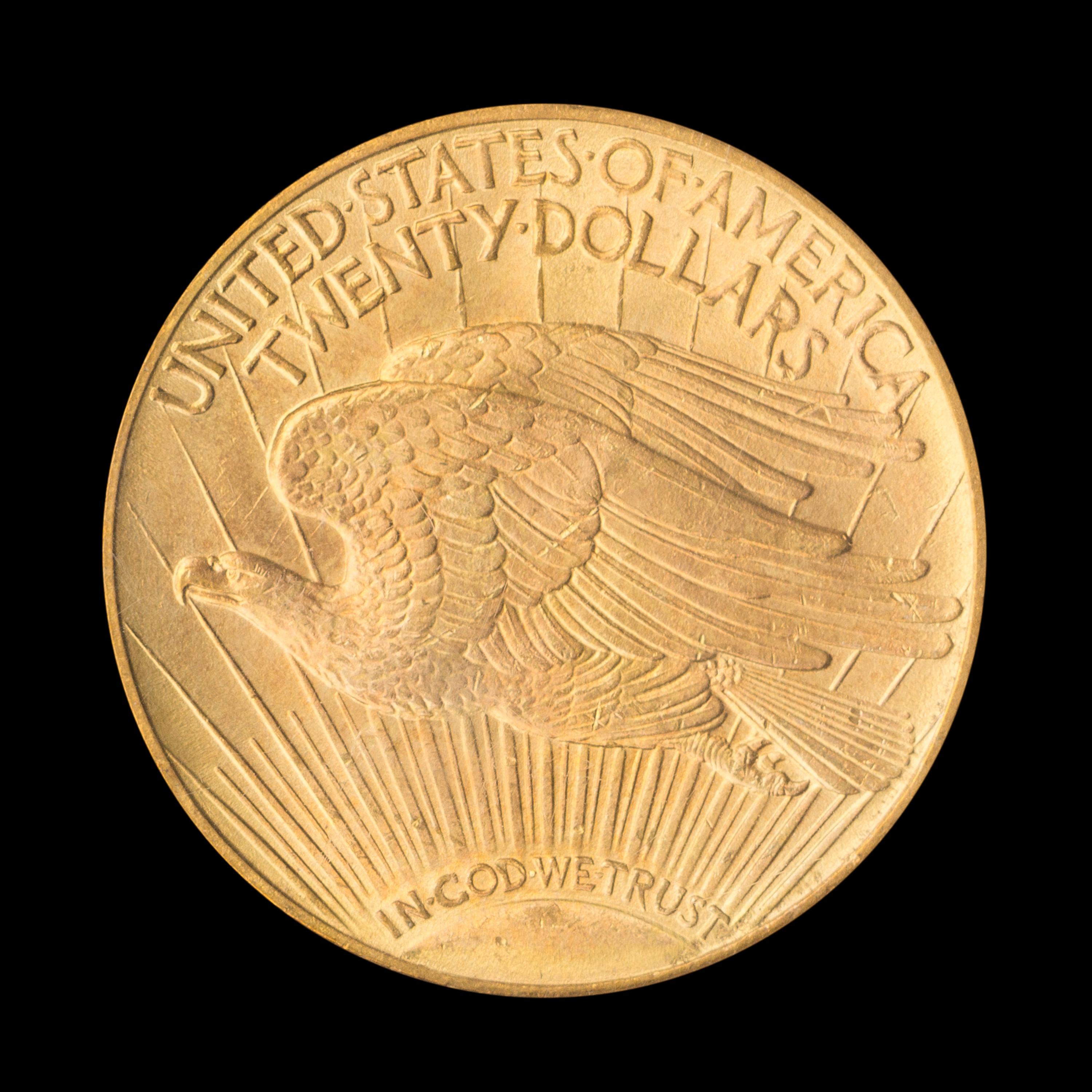 A United States 1913-D St. Gaudens $20 Gold Coin