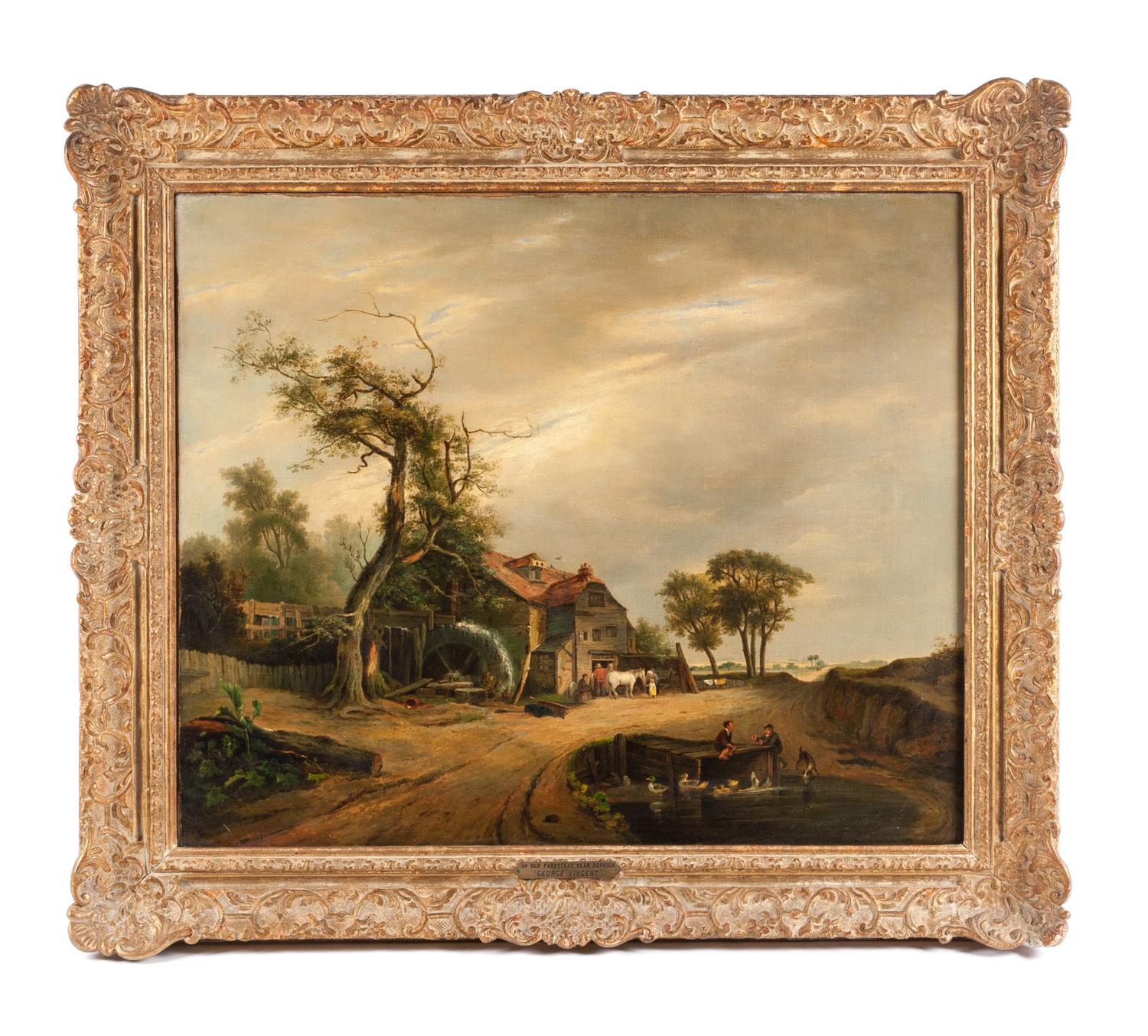 George Vincent, (British, 1796-1831), An Old Farmstead Near Norwich