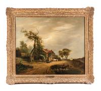 George Vincent, (British, 1796-1831), An Old Farmstead Near Norwich