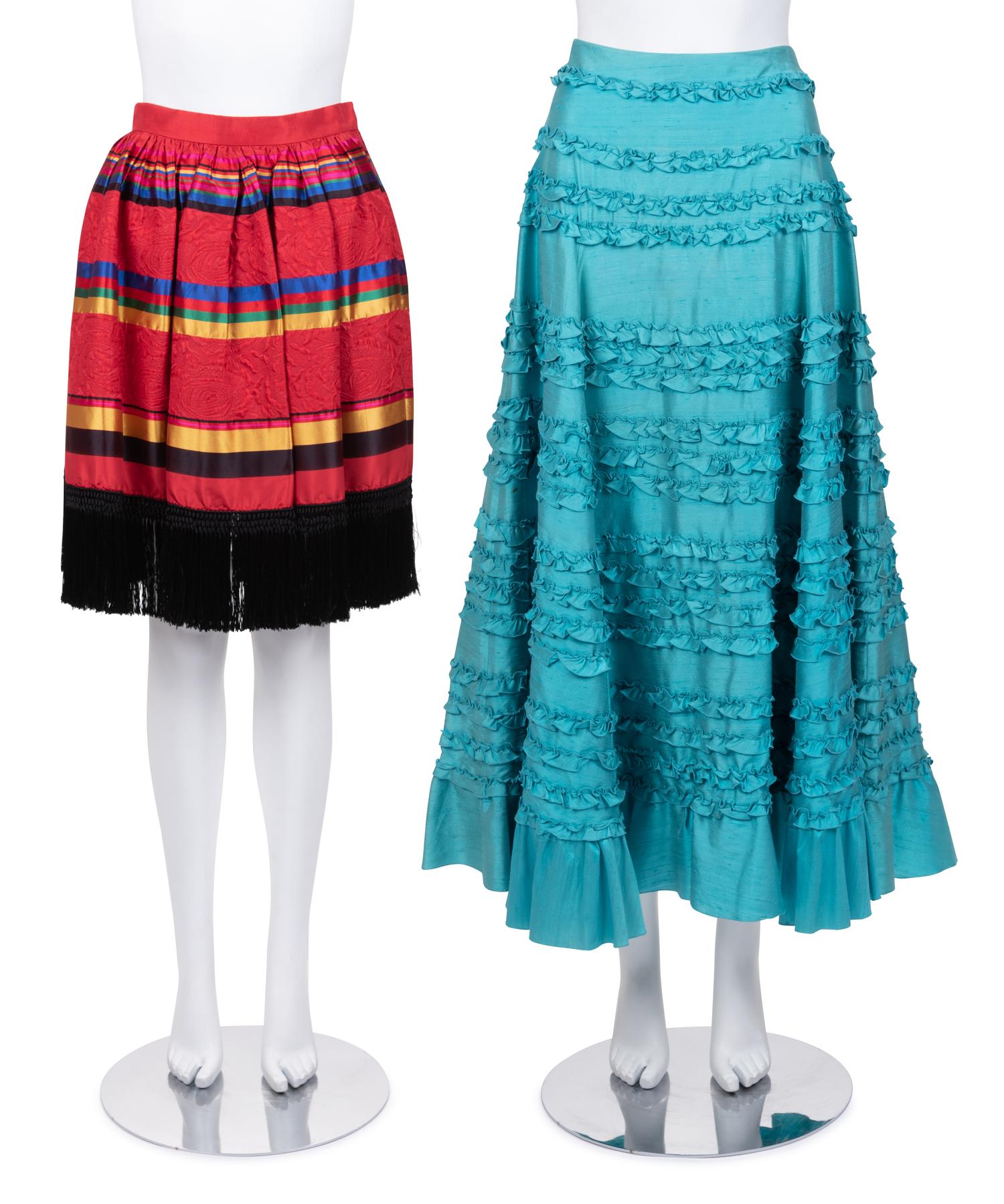 Five Designer Pieces: One Sonia Rykiel Suit, One YSL and One Valentino Skirt, and One Christian Dior Sweater, 1990-2000s