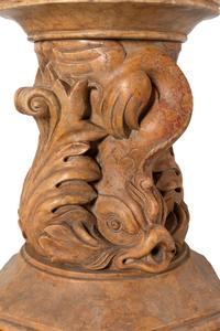 A Large Carved Sienna Marble Fountain