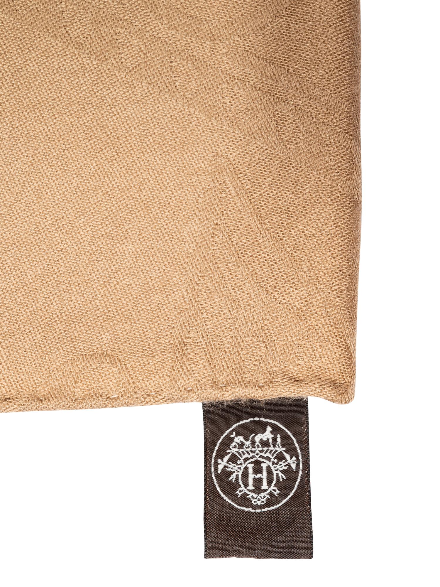 Hermès Cashmere/Silk Scarf with Fringe