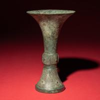 A Chinese Archaic Bronze Gu Vessel, Shang Dynasty — 商 青銅觚