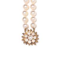 DOUBLE STRAND CULTURED PEARL NECKLACE