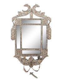 A Pair of Regency Painted Girandole Mirrors