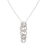 WHITE GOLD AND DIAMOND CIRCLE PENDANT NECKLACE