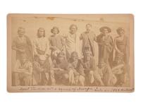 [NATIVE AMERICANS]. Boudoir photograph of "Agent Vandever and a squad of Navajos, July 4, 1889, New Mexico."