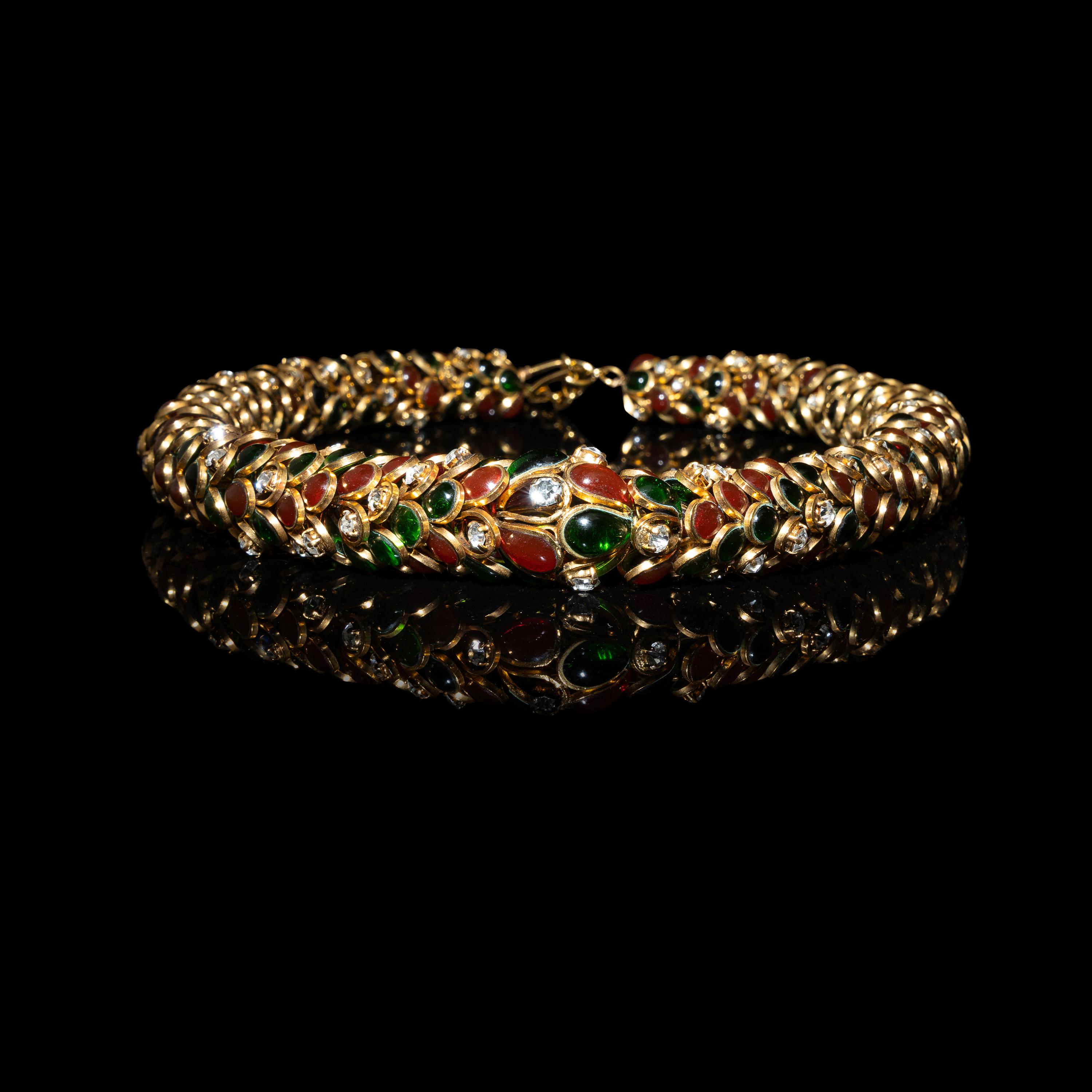 Chanel, Gripoix Pâte de Verre Layered Necklace
