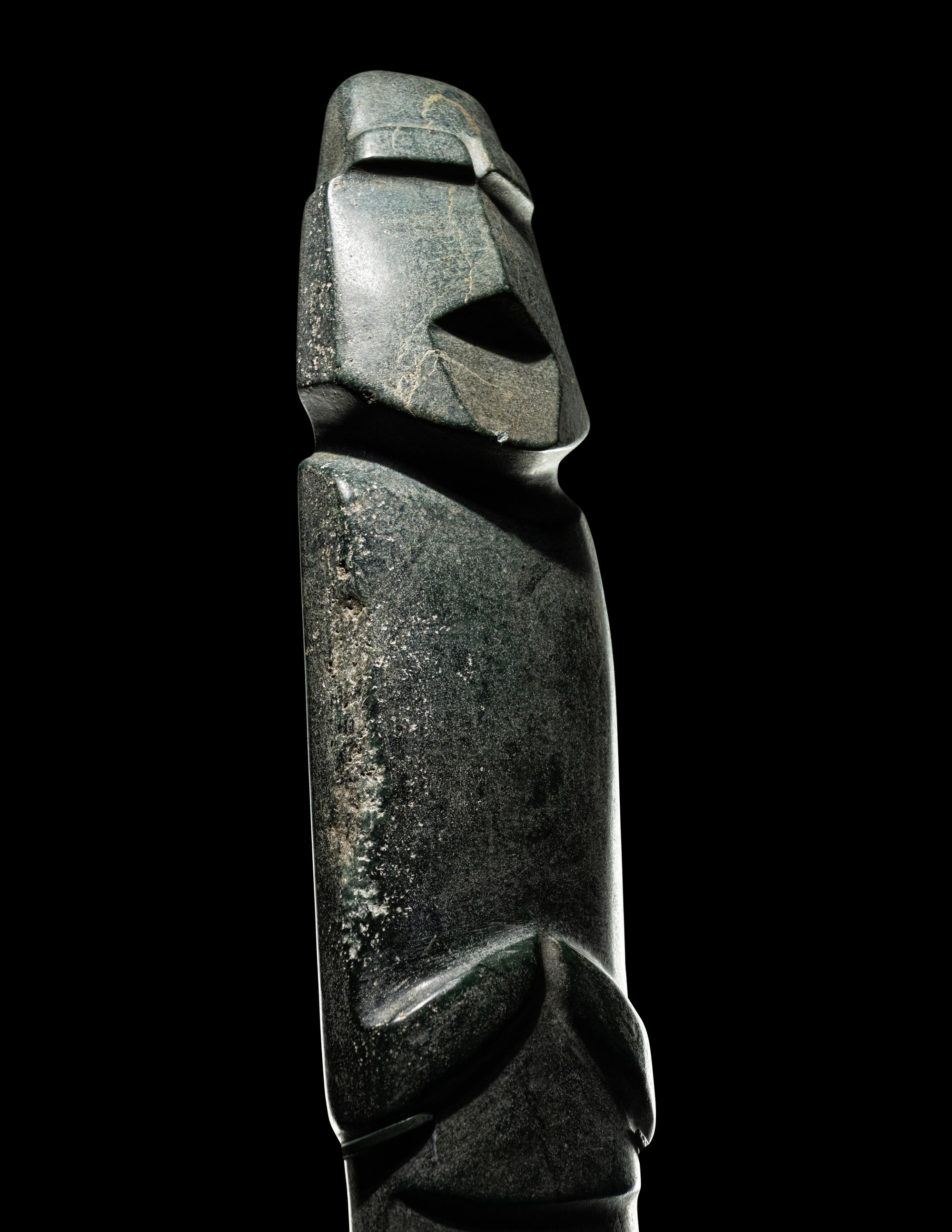 A Mezcala Serpentine Standing Figure