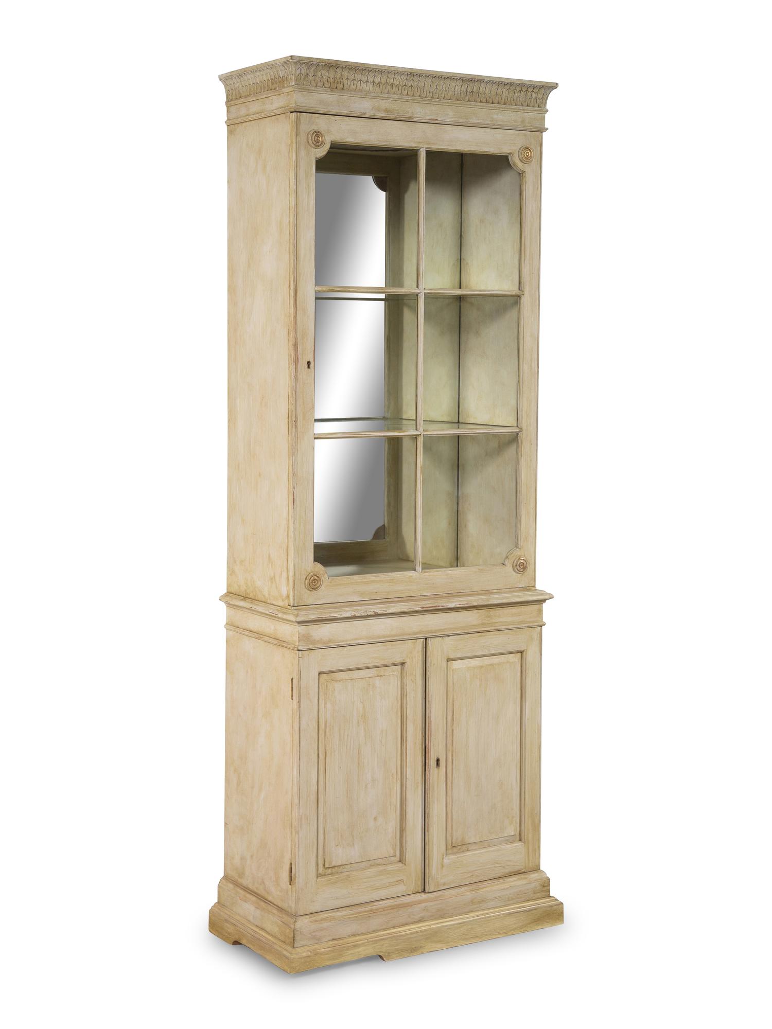 An Italian Painted Vitrine Cabinet